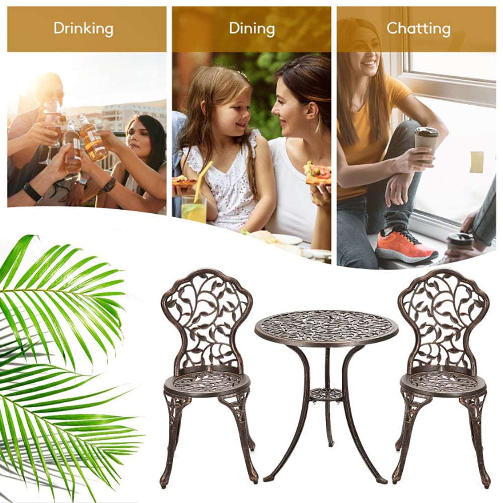 cast aluminum bistro set