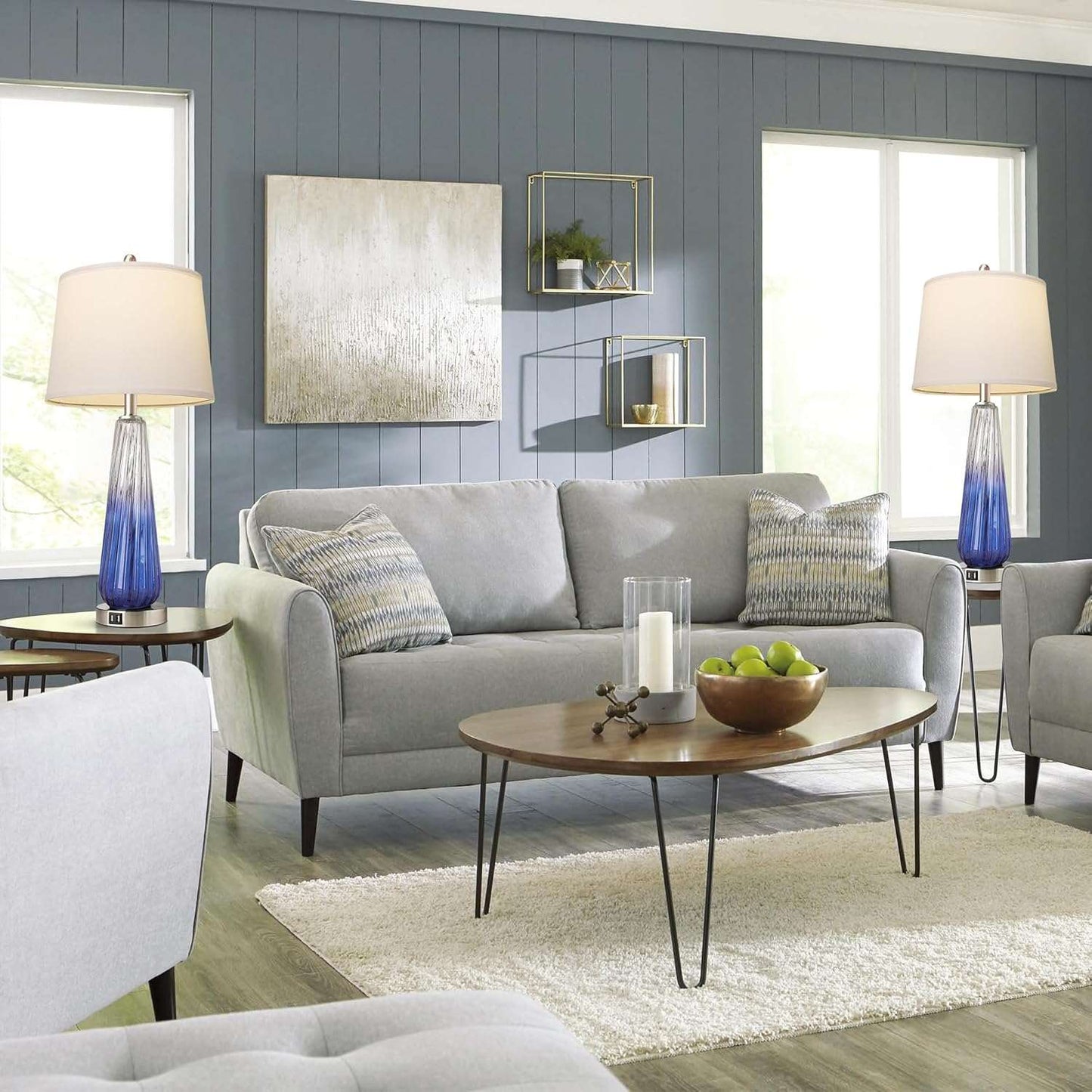 Table Lamps Set Of 2 With Touch Control, 3-Way Dimmable Modern Glass
