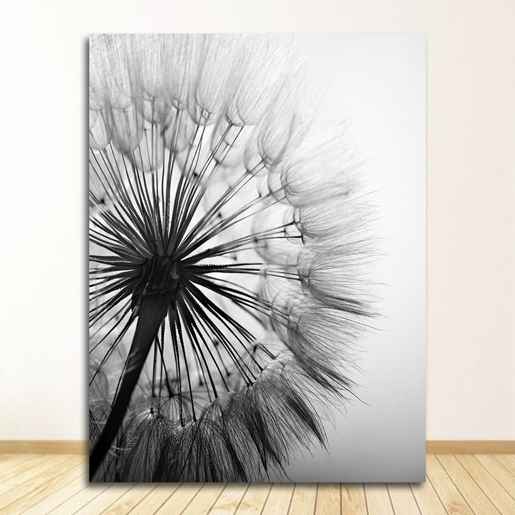 Frameless Abstract Dandelion Flower Canvas Painting