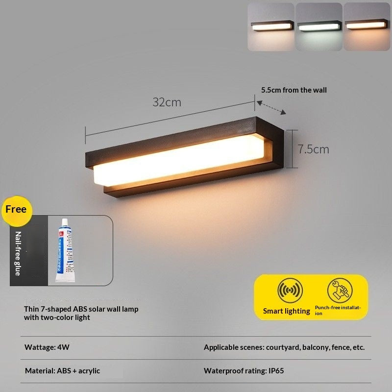 Outdoor Patio Waterproof Solar Wall Light