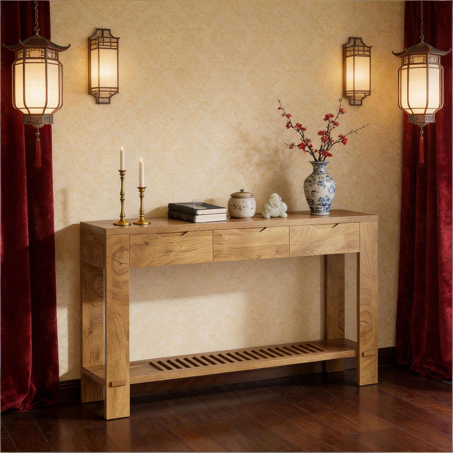 Authentic Console Table,Entryway Table,Display Organizer