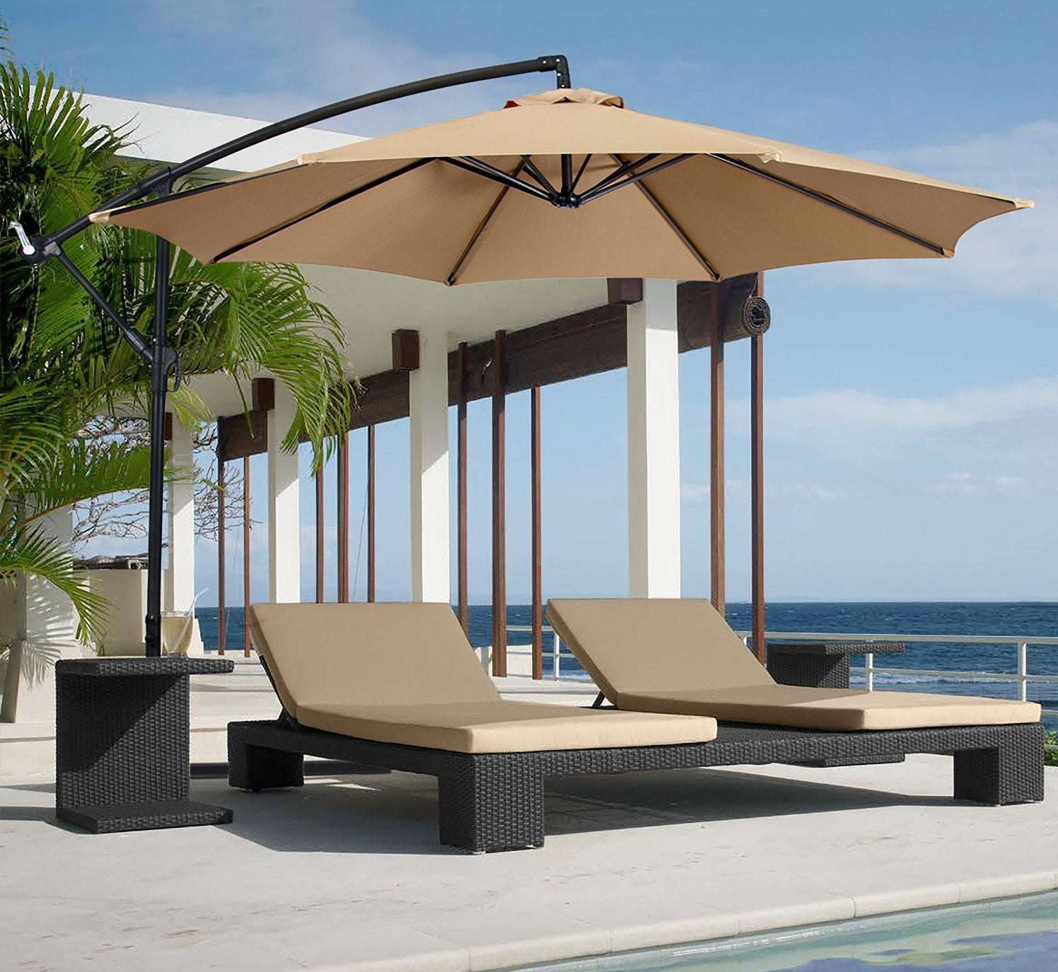 Outdoor 3m Side Leisure Patio Umbrella cloth