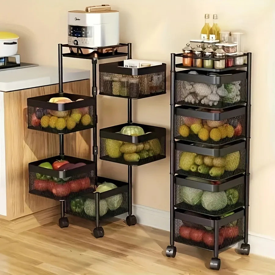 Rotating Kitchen Storage Shelf 5 Tier