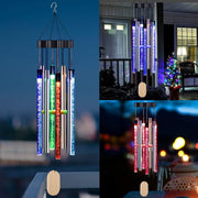 Solar wind chimes outdoor patio lamp with solar-powered lighting and decorative wind chimes