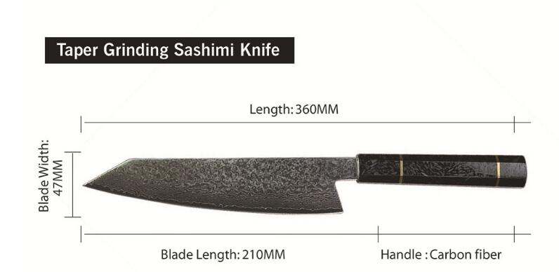 Pattern Kitchen Knife with 8-inch patterned high-carbon stainless steel blade and ergonomic pakkawood handle