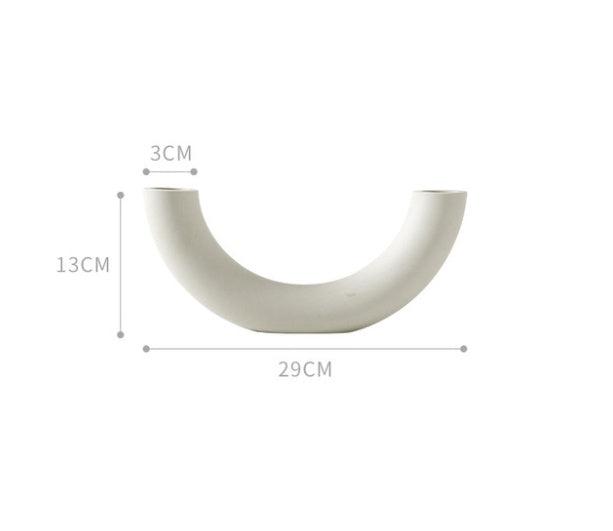 Minimalist Nordic ceramic vase with matte finish for modern home decor