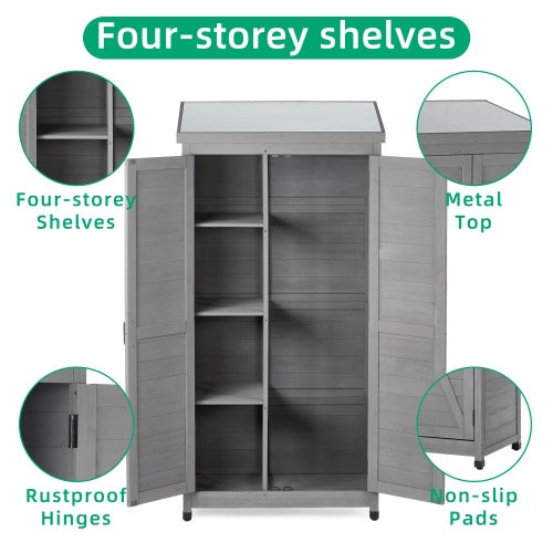 Outdoor Lockers Metal Tops Garden Storage Sheds