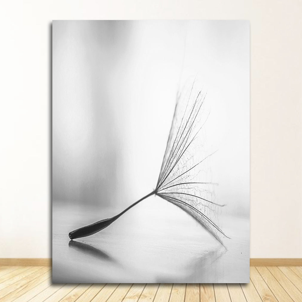 Frameless Abstract Dandelion Flower Canvas Painting 