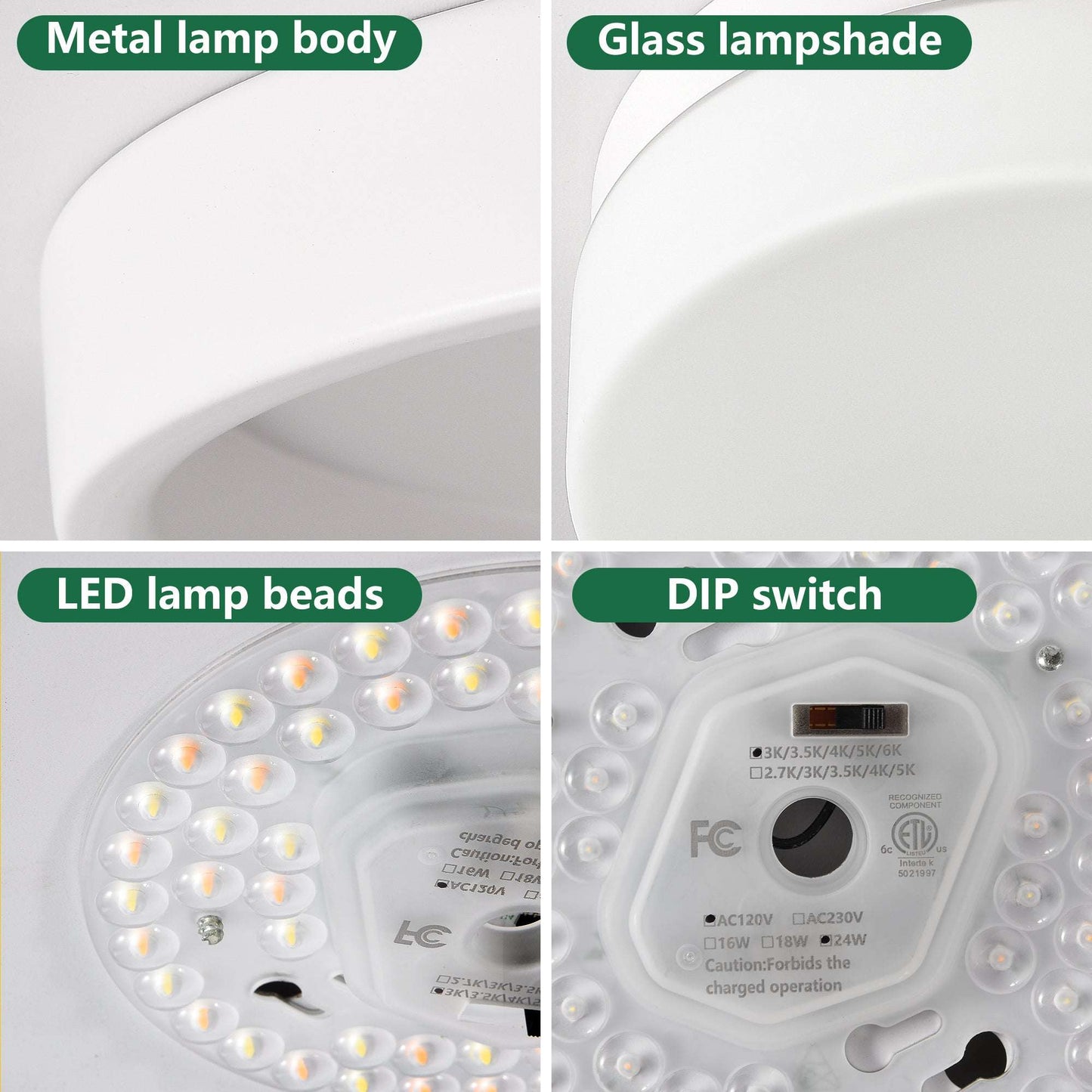 1 PACK LED Flush Mount Ceiling Light Fixture Ceiling Lamp  