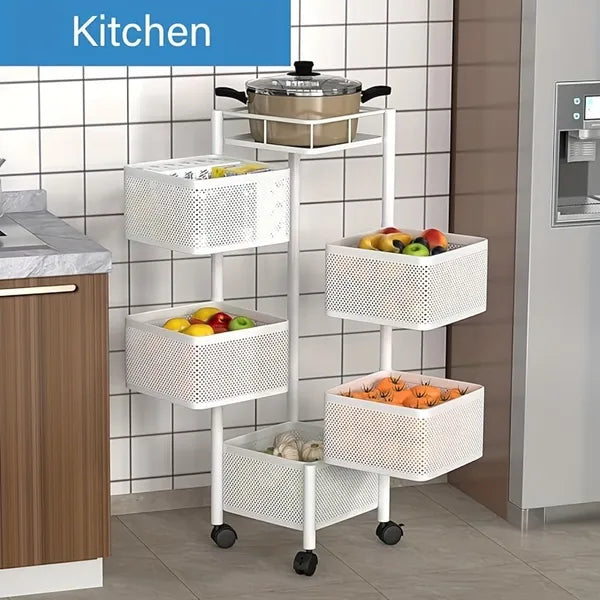 Rotating Kitchen Storage Shelf 5 Tier