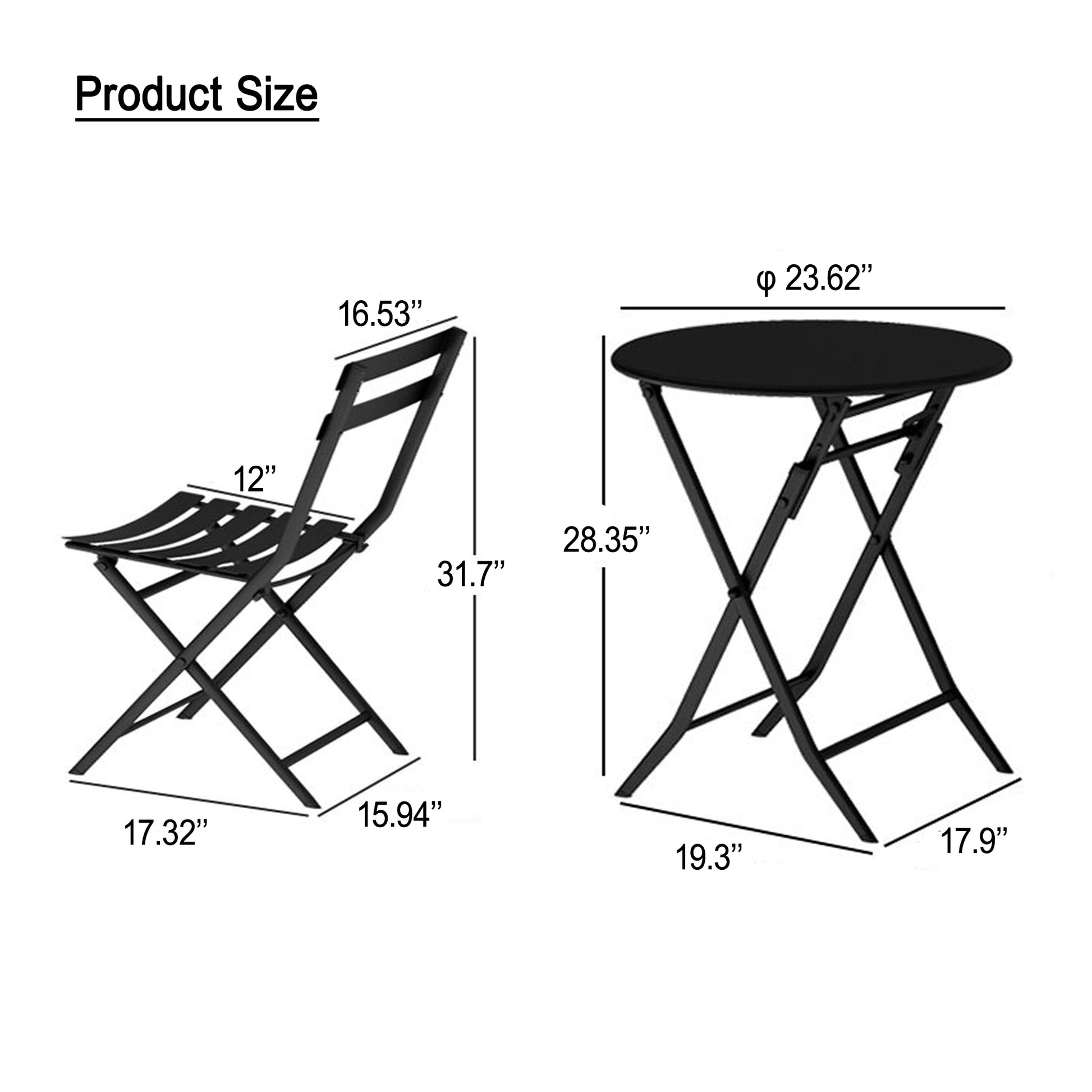 yellow patio bistro set 3 Piece Patio Bistro Set Of Foldable Round   .