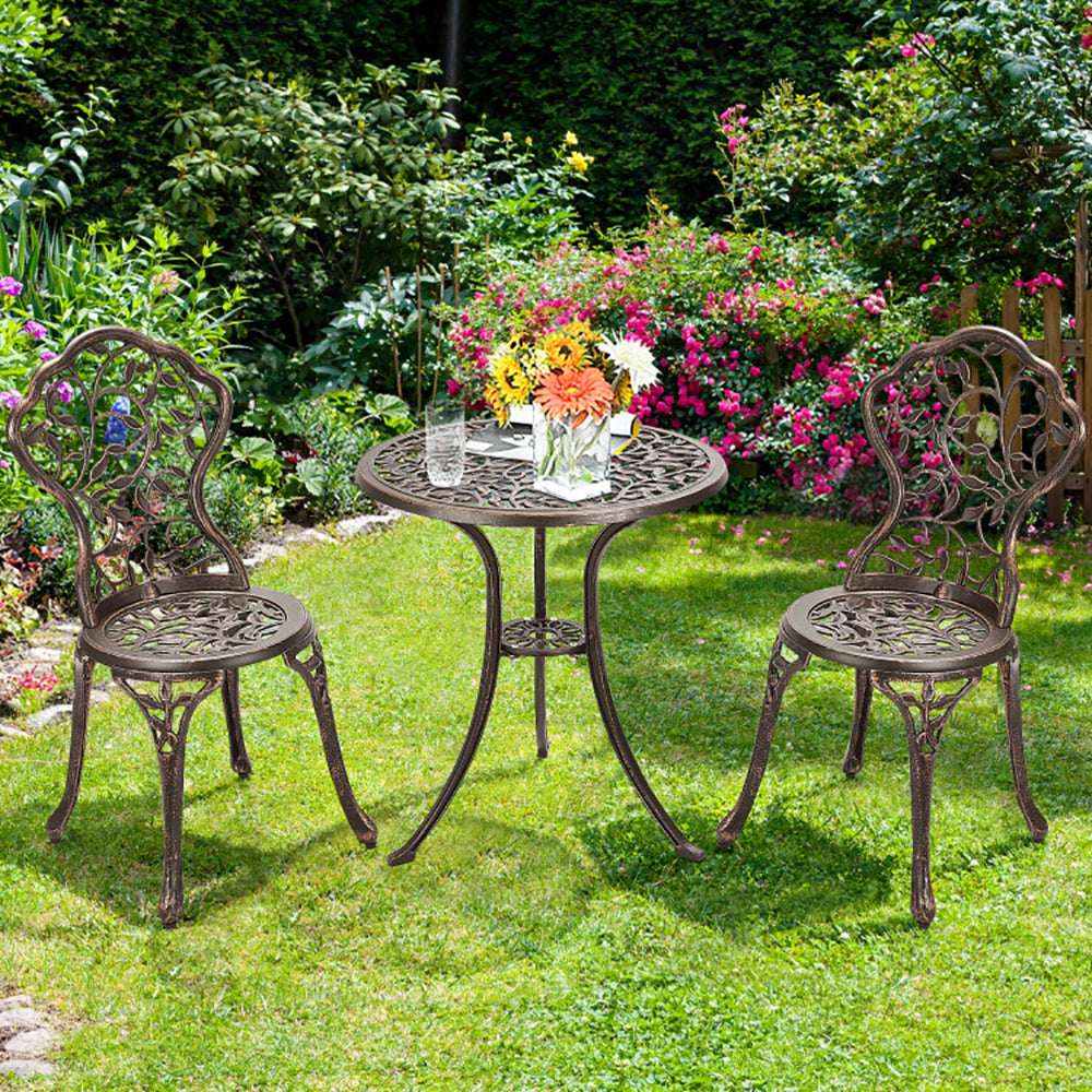 cast aluminum bistro set