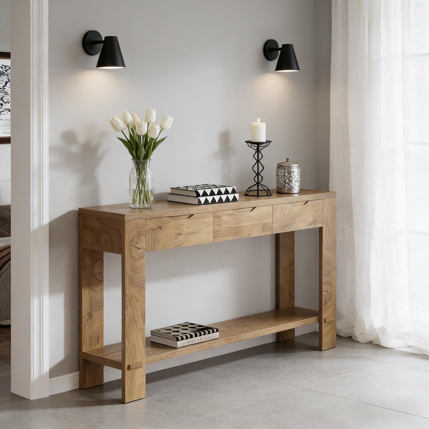 Authentic Console Table,Entryway Table,Display Organizer