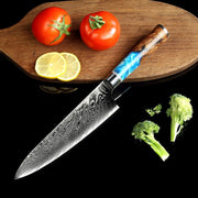 Stylish patterned kitchen knife with sharp blade and ergonomic handle for precision cutting