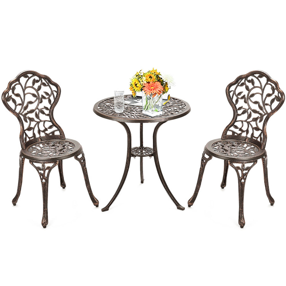 cast aluminum bistro set