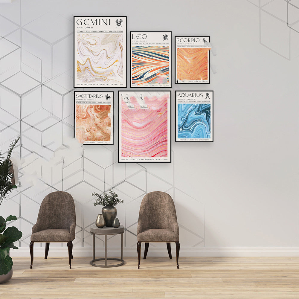 Printed Abstract Aesthetic Living Room
