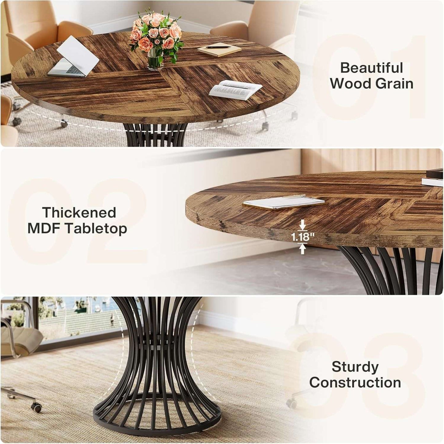 Dining Table Storage Desk Kitchen Table