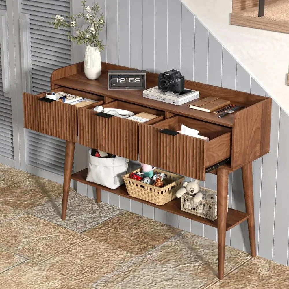 Narrow Console Table with Storage