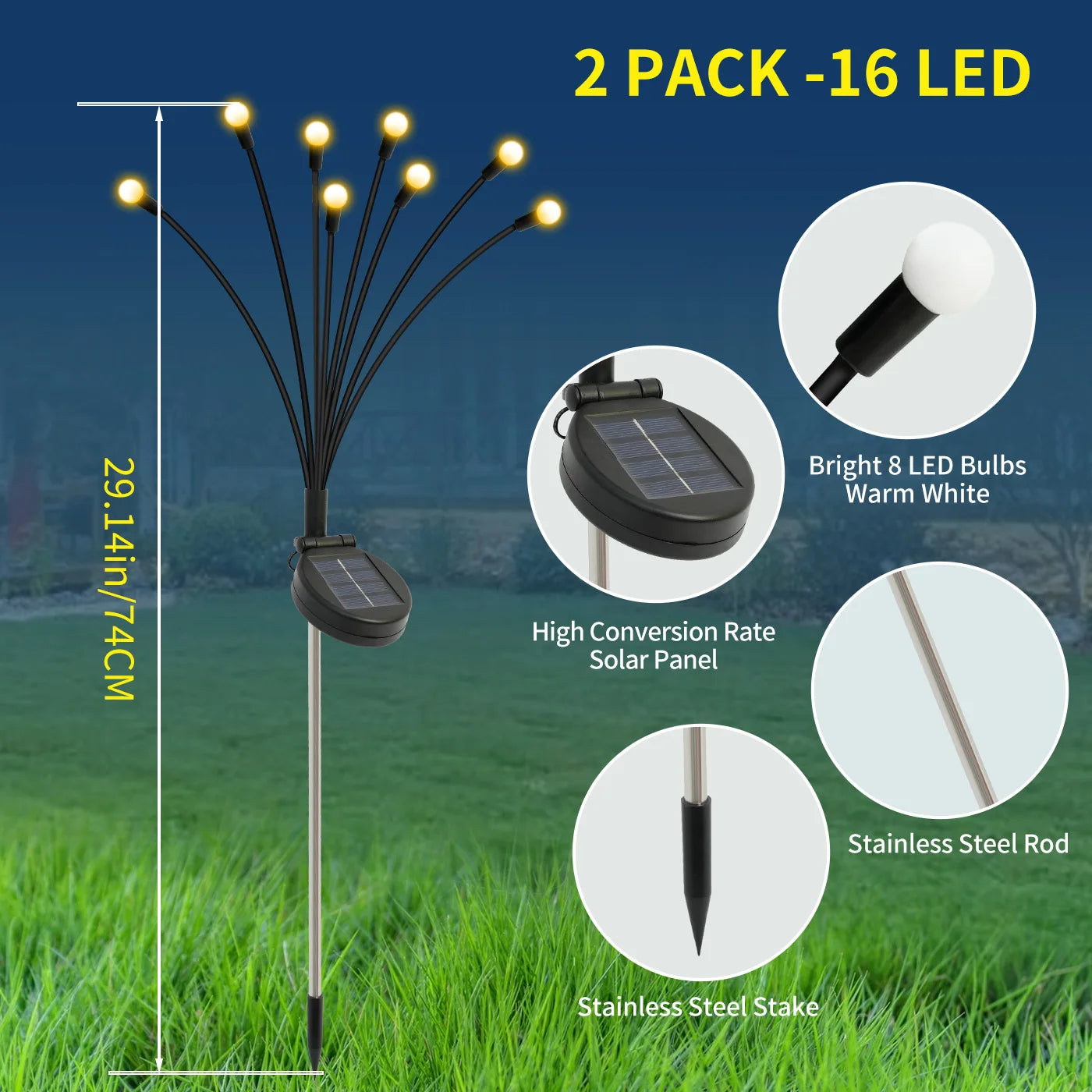 Solar Firefly Lights LED Solar Outdoor  Lights