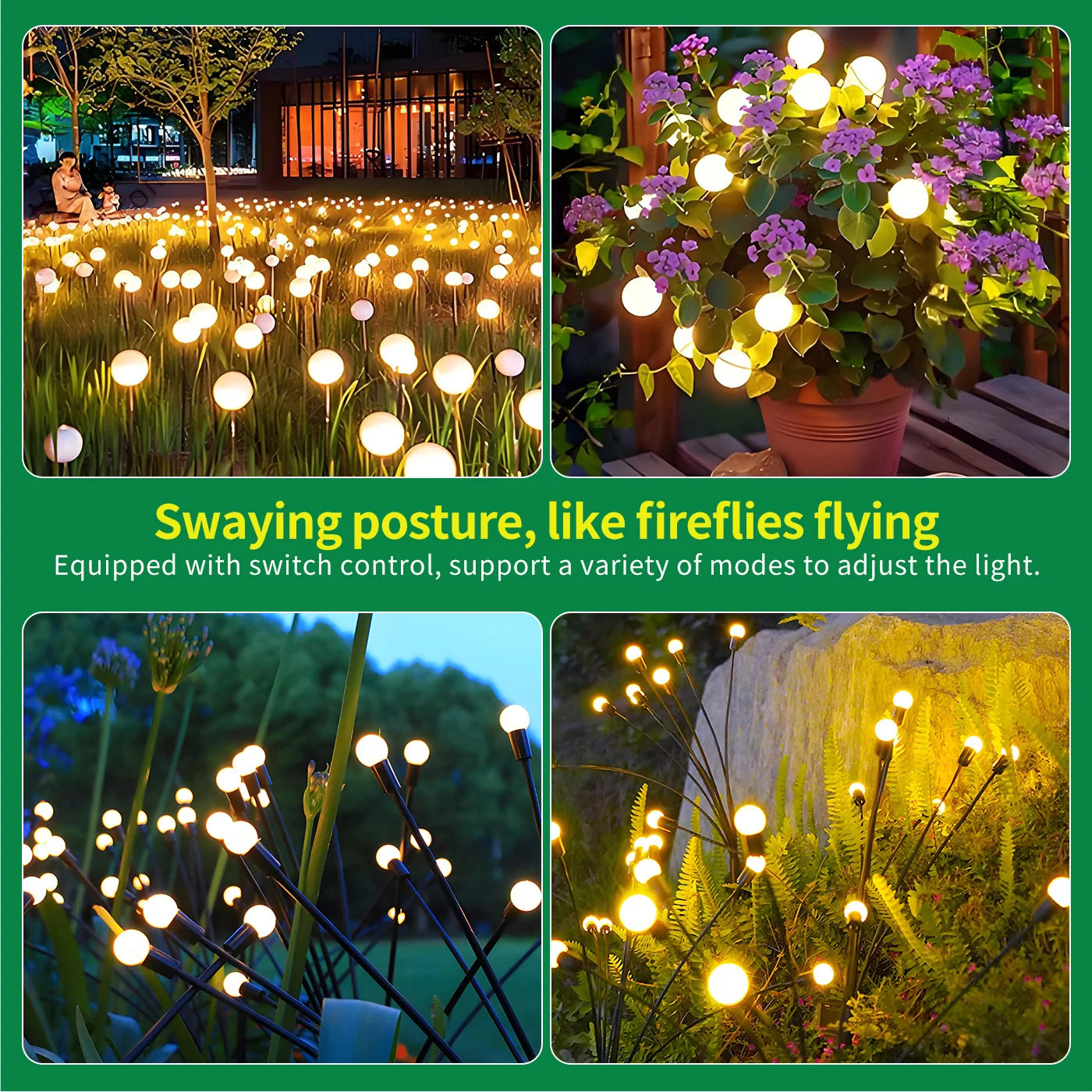 Solar Firefly Lights LED Solar Outdoor  Lights
