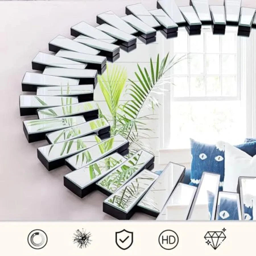 40'' Large Round Mirror Modern