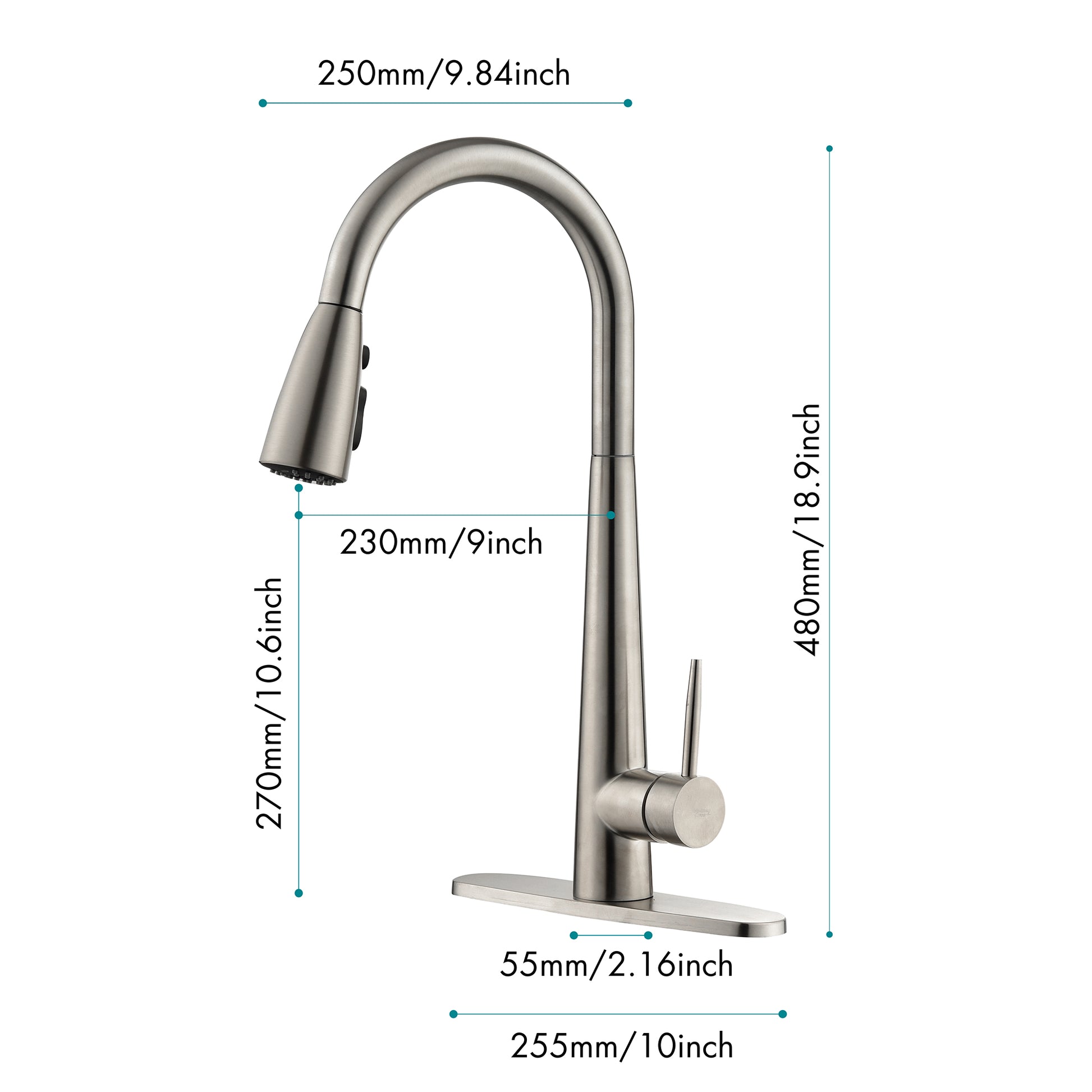 High Curvature Single Handle Kitchen