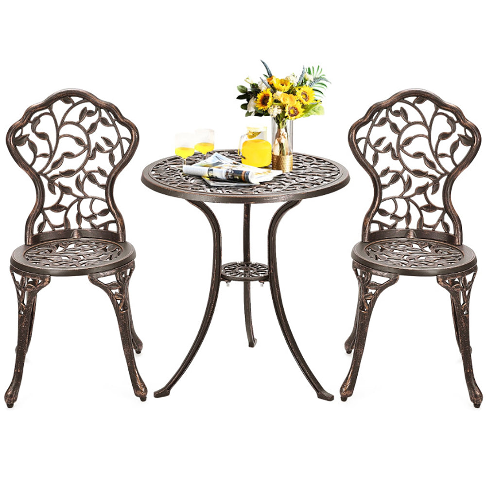 cast aluminum bistro set