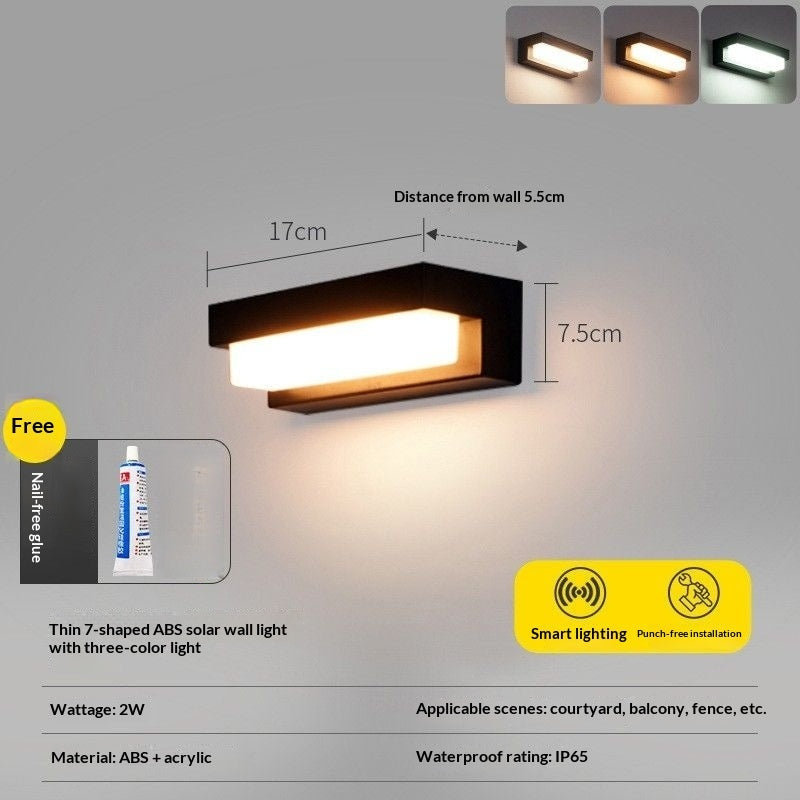 Outdoor Patio Waterproof Solar Wall Light