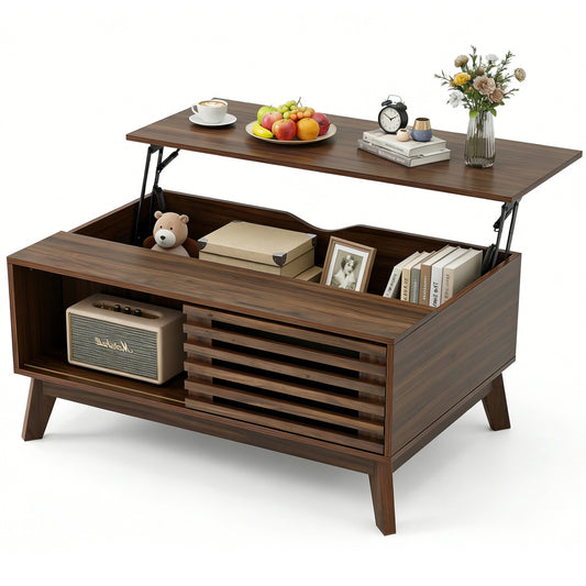 Lift Top Coffee Table With Storage, Mid Century Modern Coffee Table