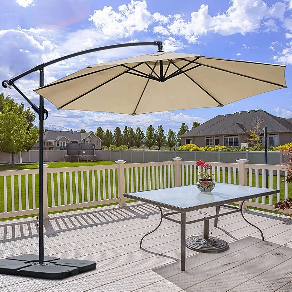 Outdoor 3m Side Leisure Patio Umbrella cloth