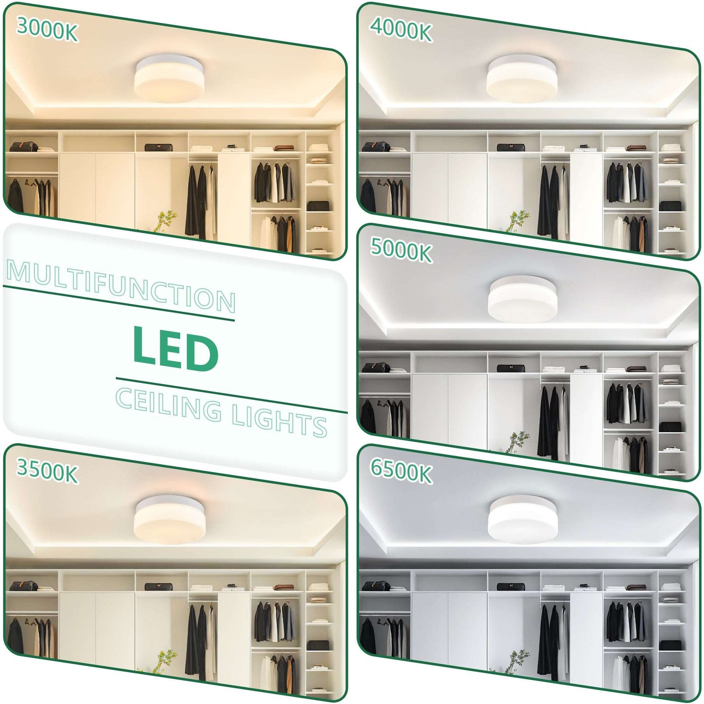 1 PACK LED Flush Mount Ceiling Light Fixture Ceiling Lamp  