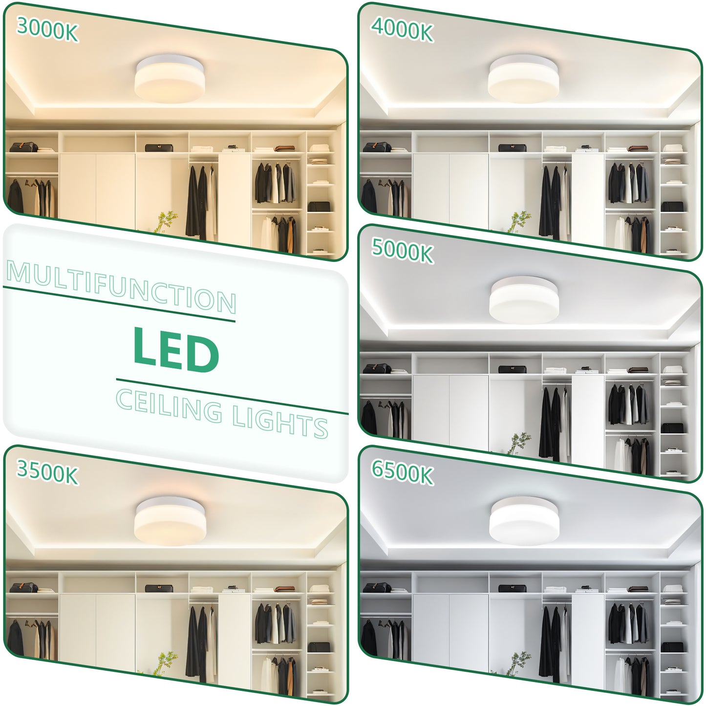 1 PACK LED Flush Mount Ceiling Light Fixture Ceiling Lamp  