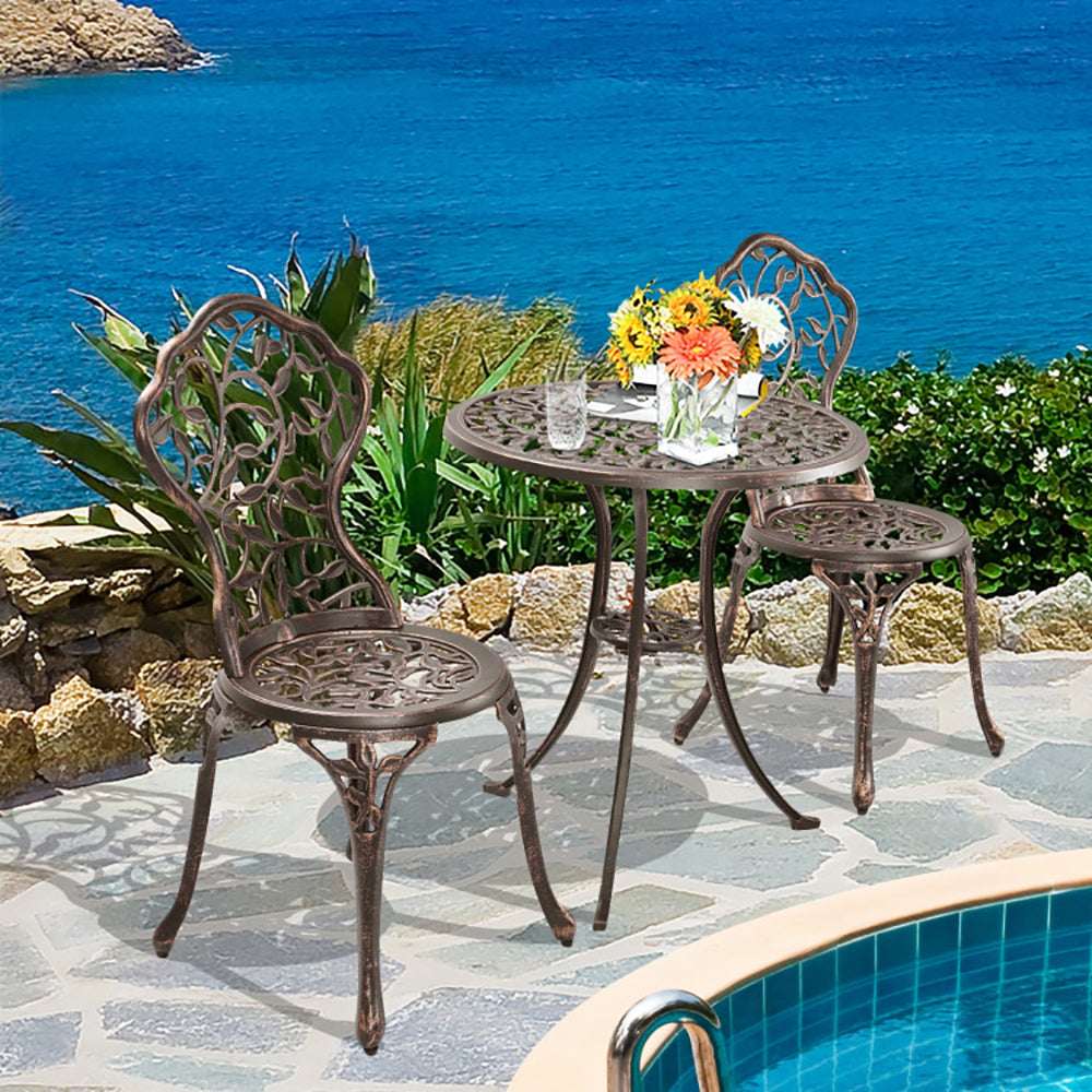 cast aluminum bistro set