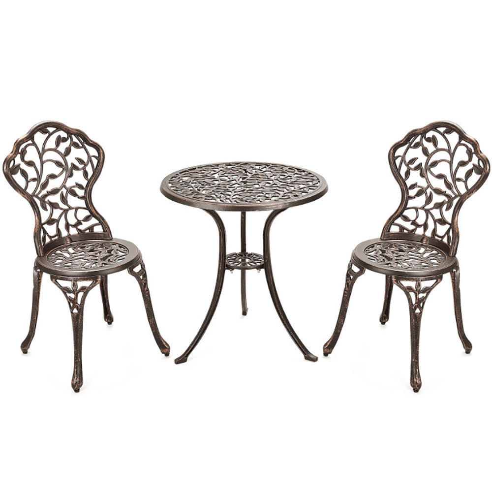 cast aluminum bistro set