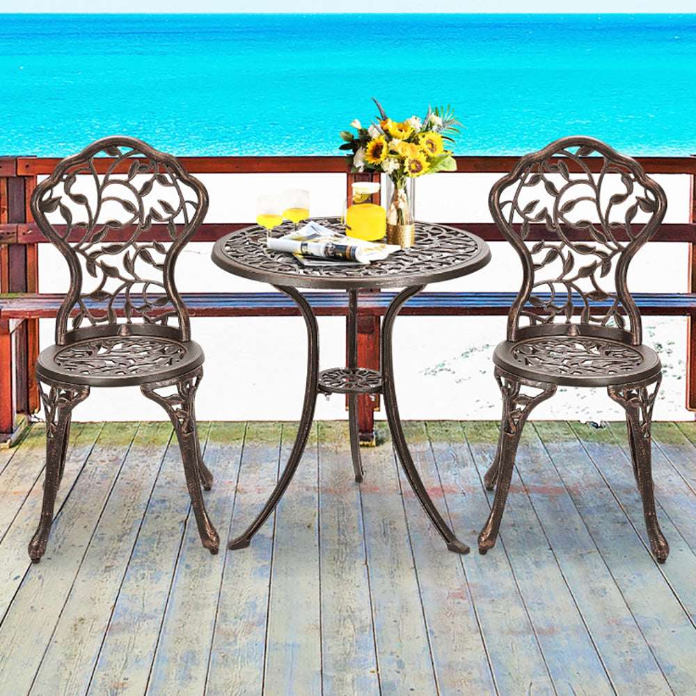 cast aluminum bistro set