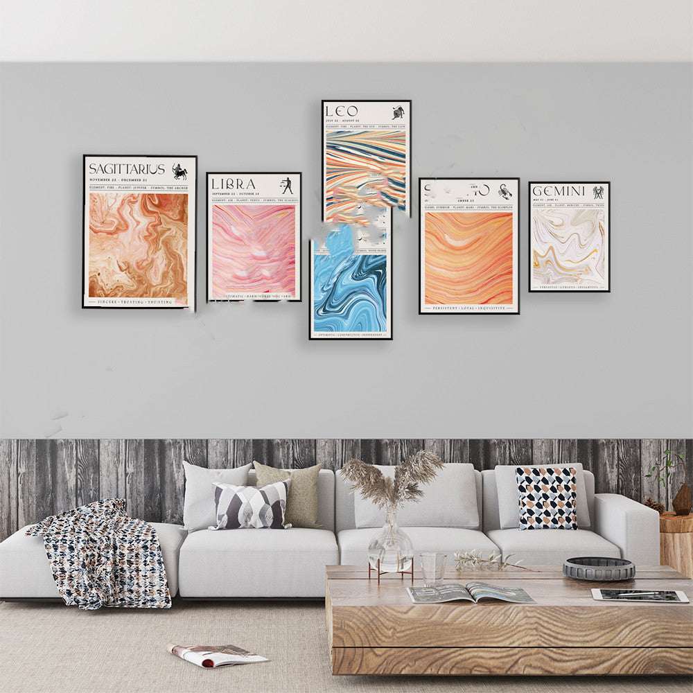 Printed Abstract Aesthetic Living Room