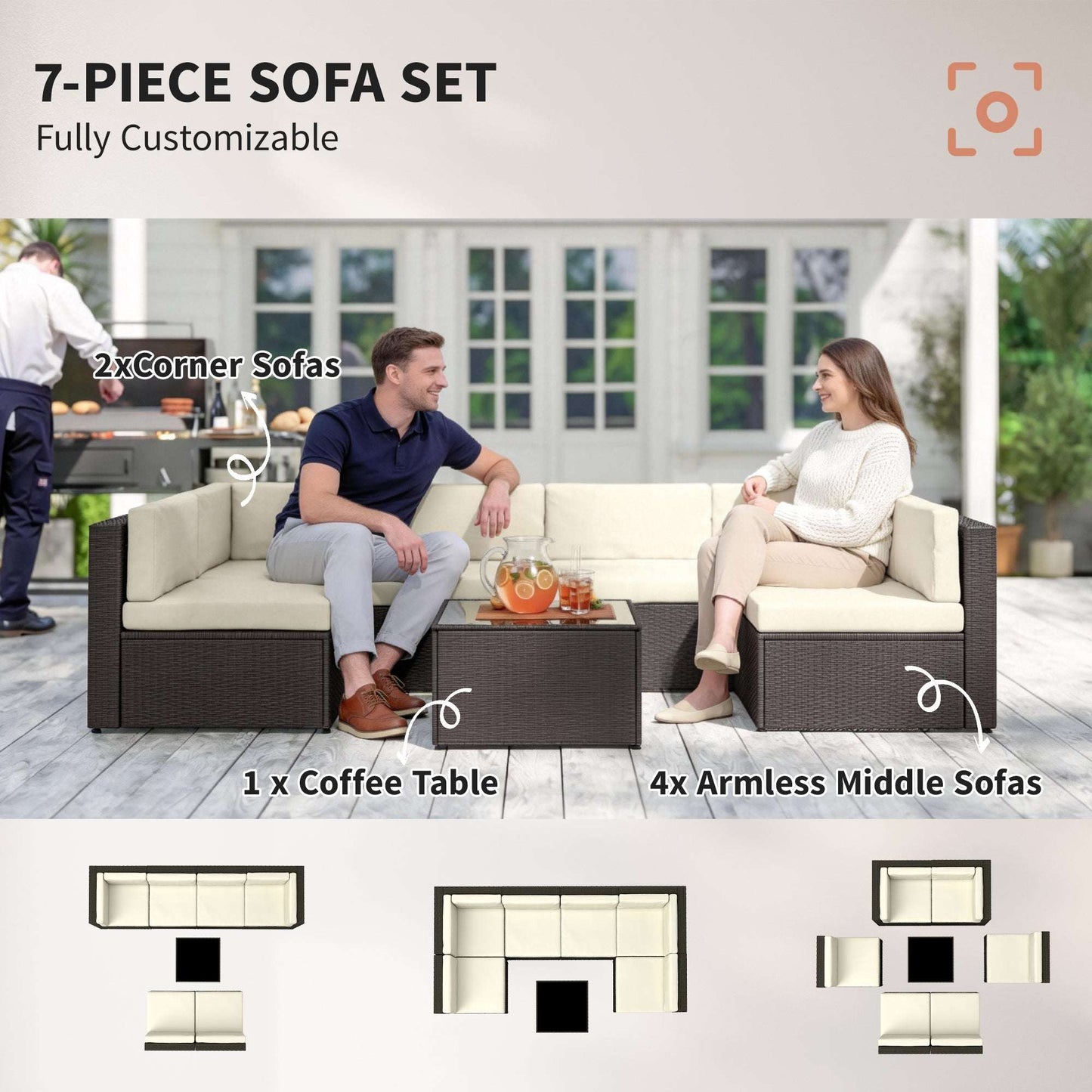 7 Piece Patio Furniture Set